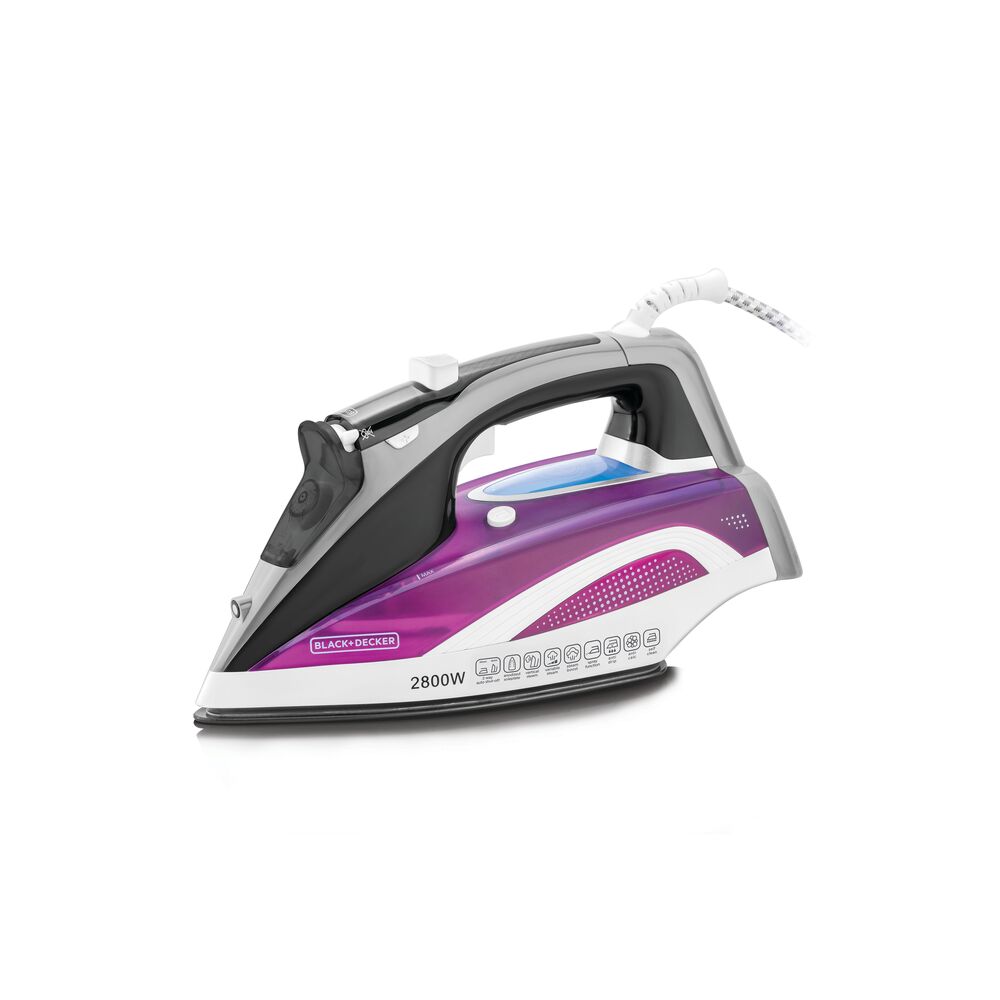 Black+Decker 2800W Digital Pre-Programmed Steam Iron, Anodized