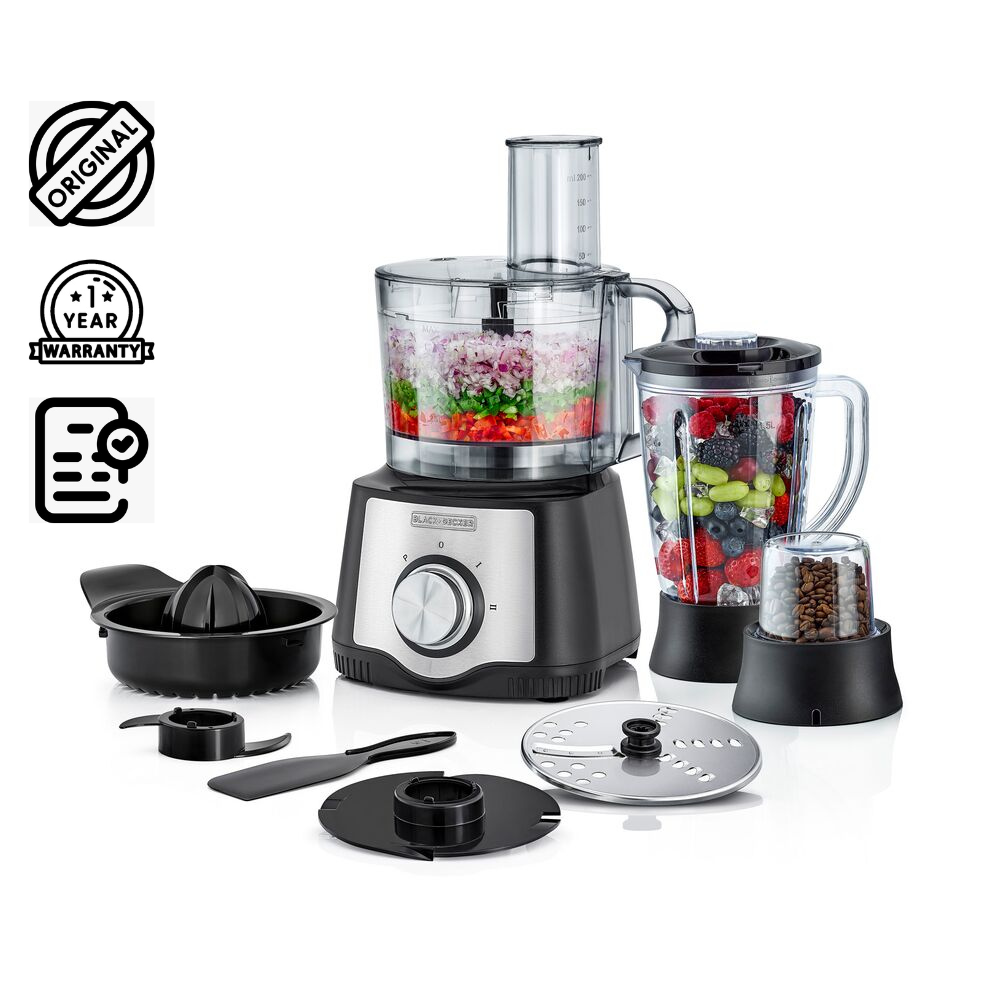 Black+Decker 33 Function Food Processor with Blender (400W