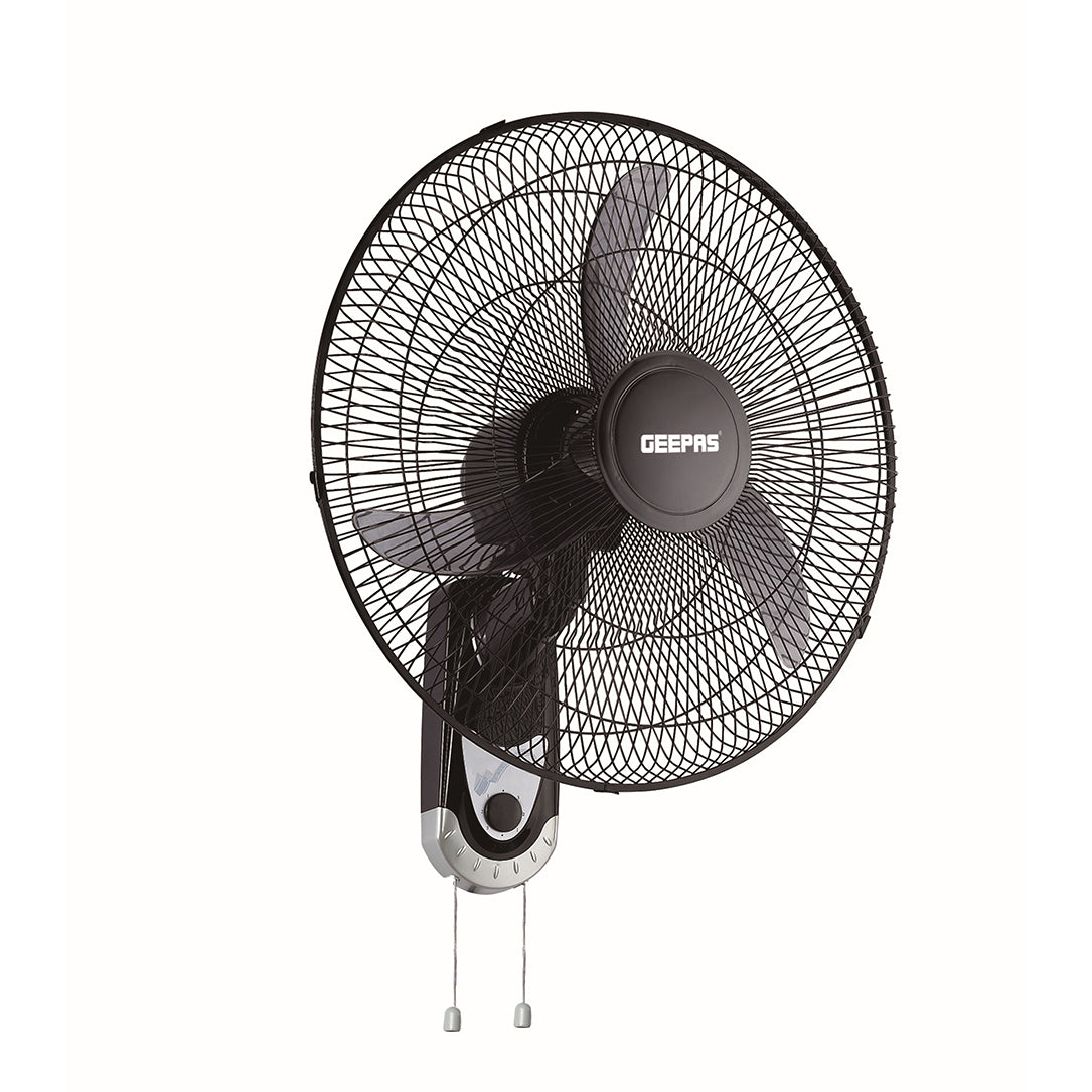 Geepas GF9604 18-Inch Wall Fan - 3 Speed with Oscillating & Overheat protected | Wall Mount Cooling Fan for Home, Green House, Work Room or Office Use