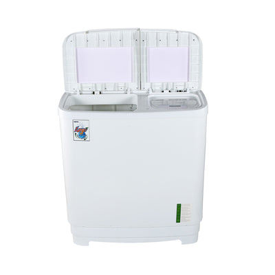 Geepas 9.2 KG Twin Tub Semi-Automatic Washing Machine- GSWM6467| High Back Control Panel and Semi-Automatic Top Load Washing Machine| Spin Capacity: 7.0 KG| White