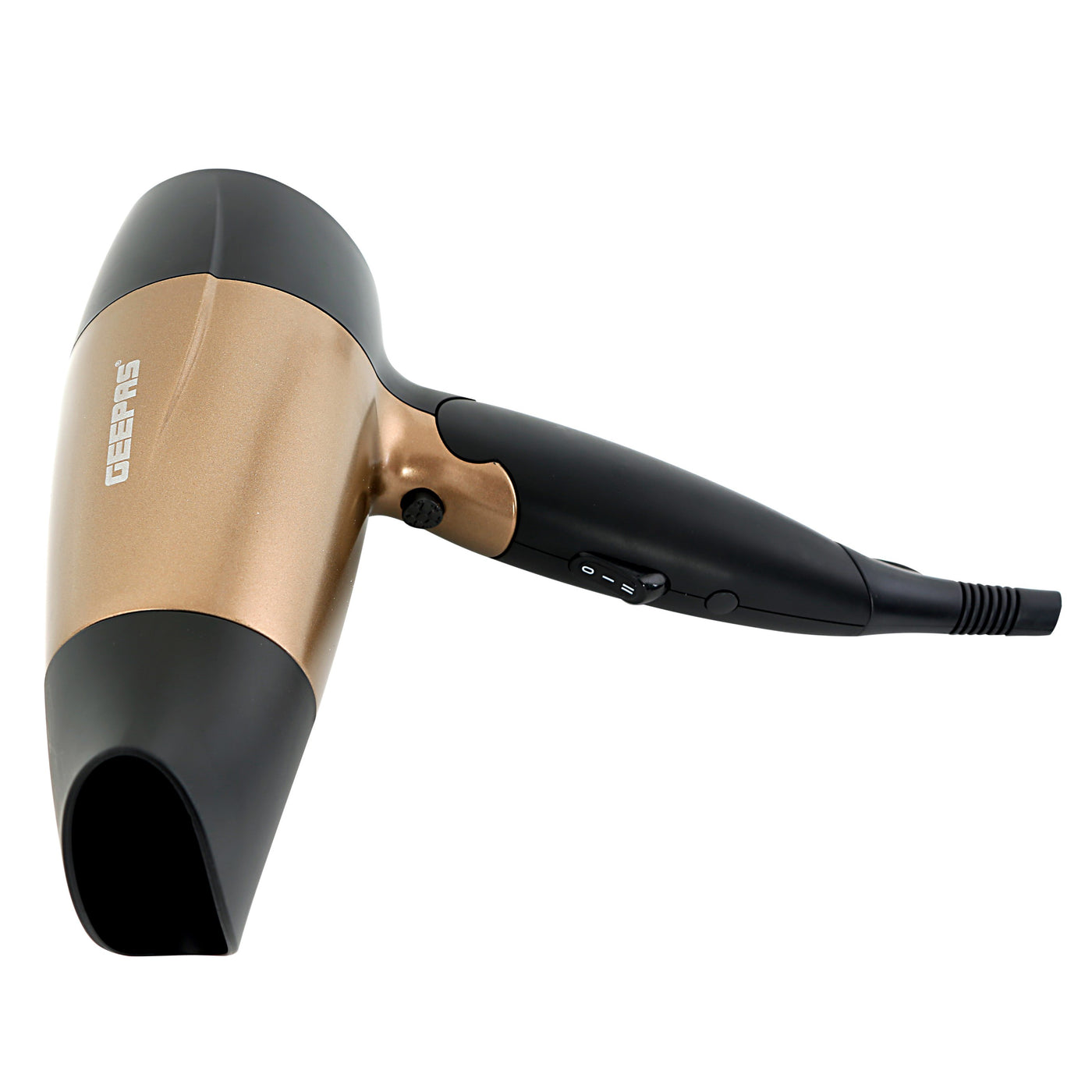 GH8642 1600W Mini Hair Dryer With Foldable Handle - 2-Speed And 2 Temperature Settings, Cool Shot Function, Ideal For All Types Of Hairs Gold/Black