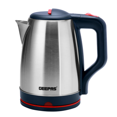 Geepas GK38042 1.8L Electric Kettle - Stainless Steel Body| Auto Shut-Off & Boil-Dry Protection | Heats up Quickly & Easily | Boil for Water, Tea & Coffee Maker