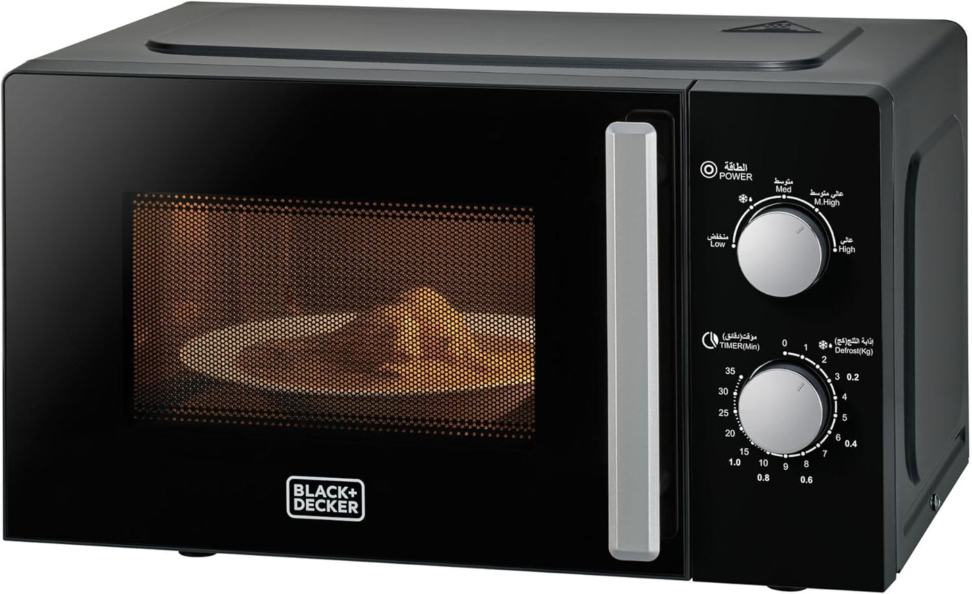 BLACK+DECKER Solo Microwave Oven 20L, BLACK MZ2005P-B5.