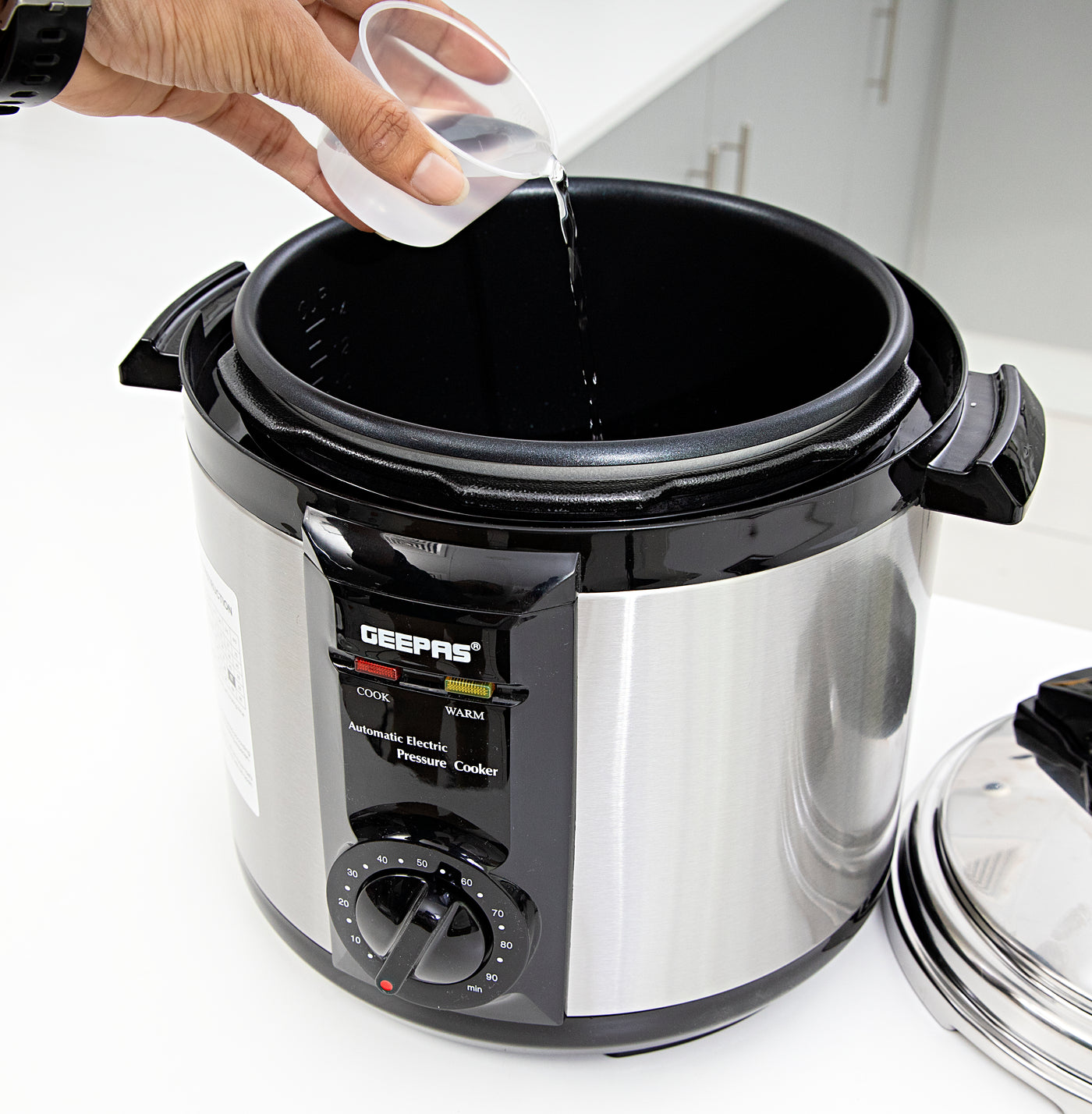 Electric Pressure Cooker, 6L Capacity, GPC307 | Non-Stick Coating Inner Pot | Keep Warm Function | Stainless Steel Cooker | Cool Touch Body | Timer Function