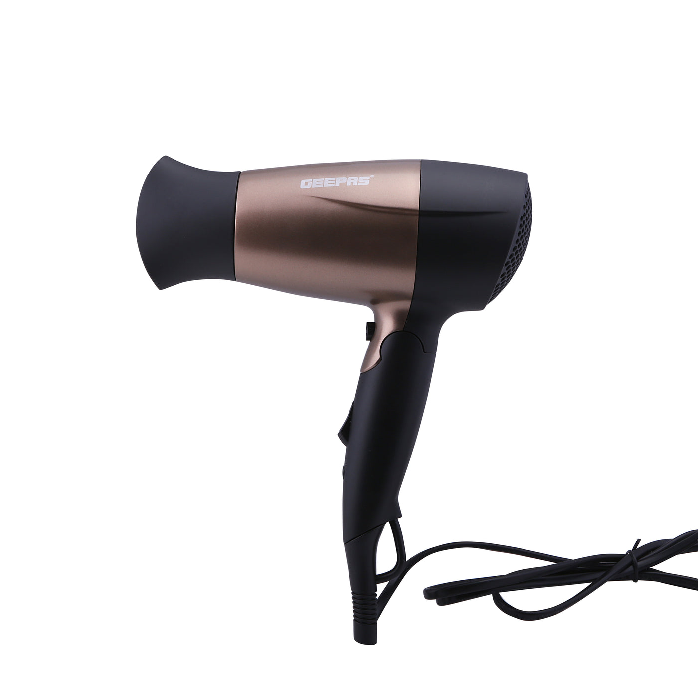 GH8642 1600W Mini Hair Dryer With Foldable Handle - 2-Speed And 2 Temperature Settings, Cool Shot Function, Ideal For All Types Of Hairs Gold/Black