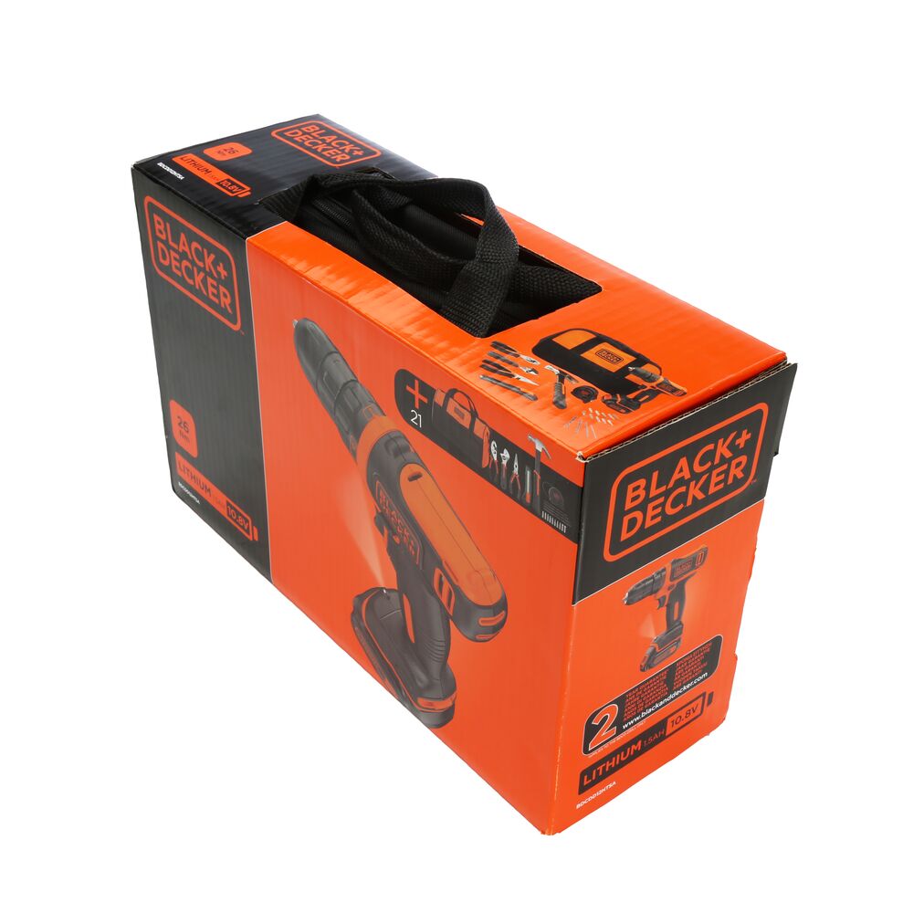 Brown Box Cordless Drill Kit, Black/Orange