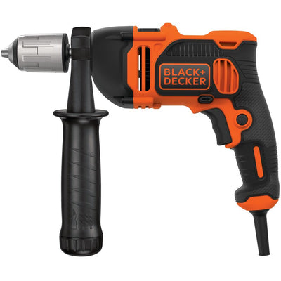 Brown Box  850W 3,100 RPM Corded Hammer Drill with Forward/Reverse Function with 6 Drill Bits in Kit box for Metal, Wood & Masonry Drilling