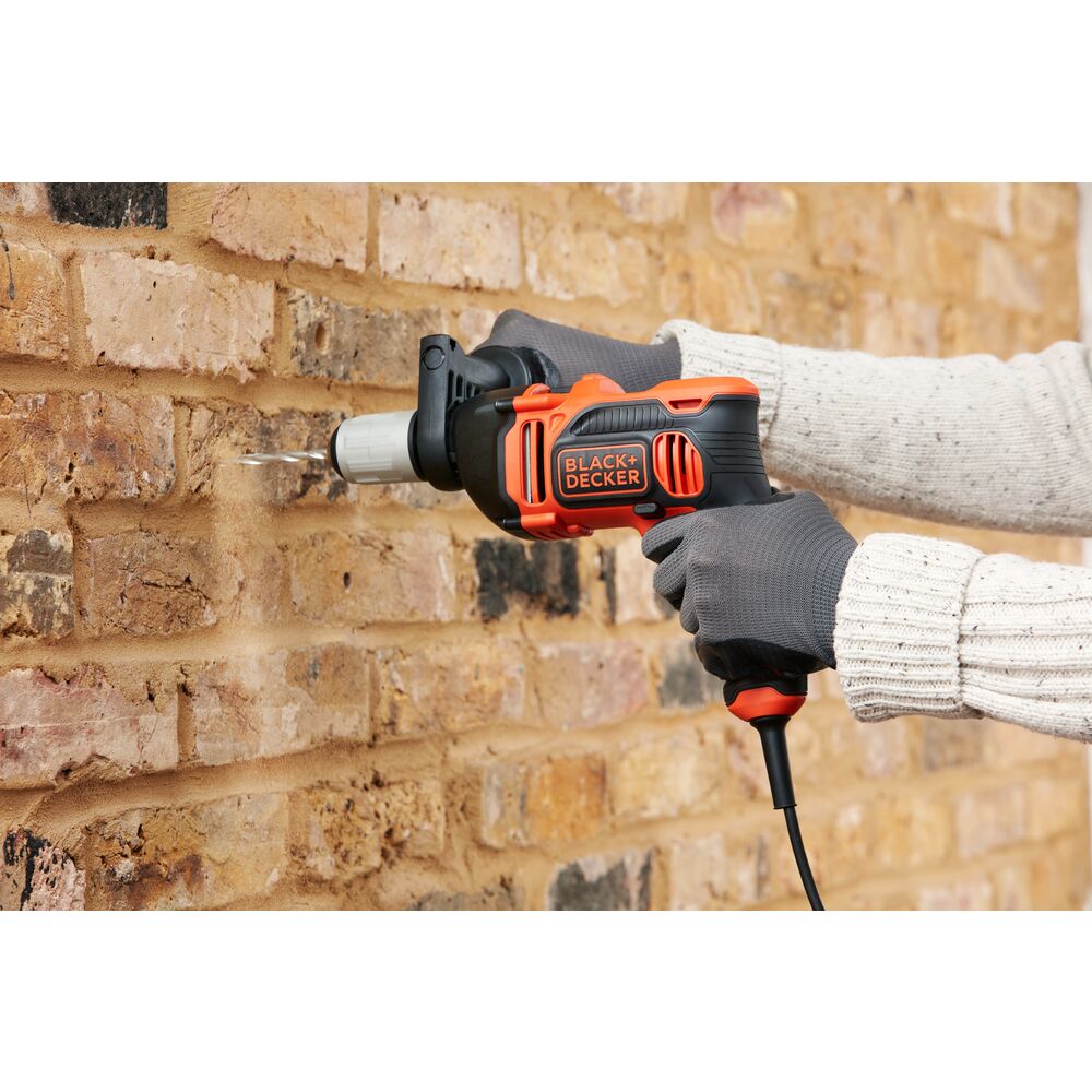 Buy Black+Decker Corded Hammer Drill 500W With Bits Orange Set of 6 Online  - Shop Home & Garden on Carrefour UAE