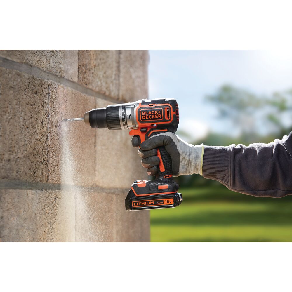 Brown Box Cordless Hammer Drill Power Tool, 18V, Battery Not Included