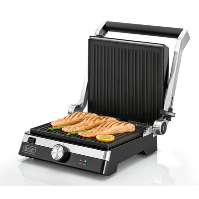 2000W Family Health Grill, Black/Silver