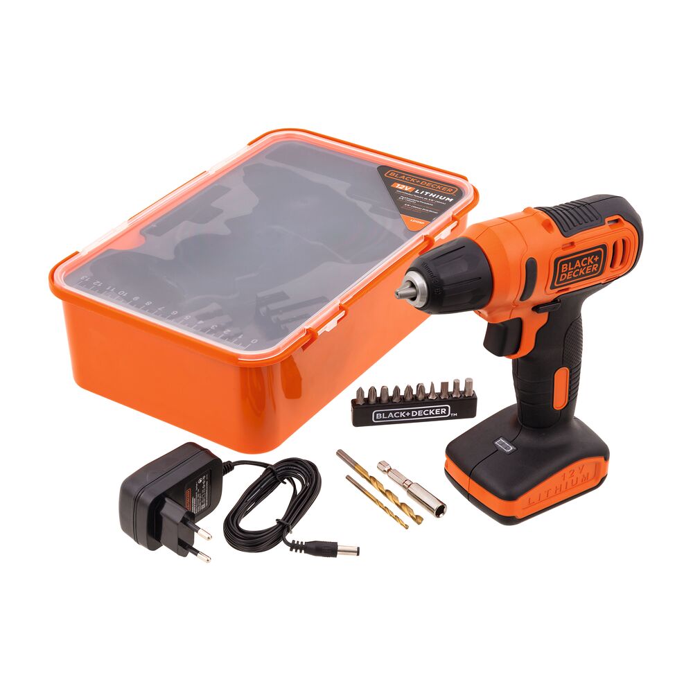 Brown Box  12V 1.5Ah 900 RPM Cordless Drill Driver with 13 Pieces Bits in Kitbox For Drilling and Fastening