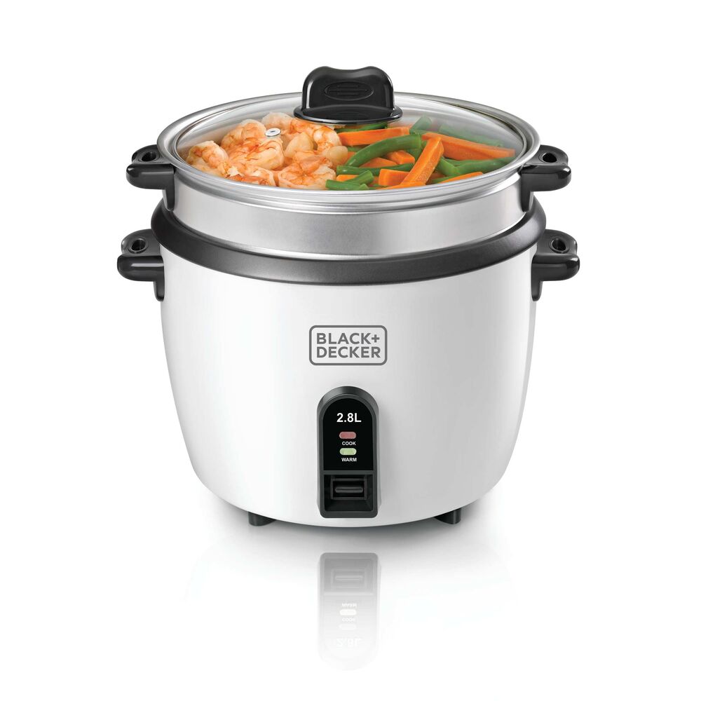 Brown Box Rice Cooker 1100W, White, 2.8 litres