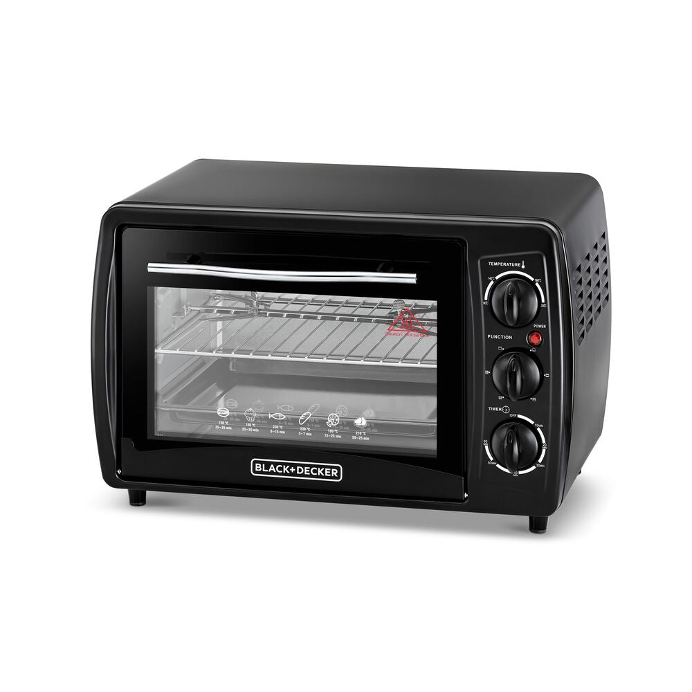 Brown Box  19L Double Glass Multifunction Toaster Oven with Rotisserie for Toasting/ Baking/ Broiling