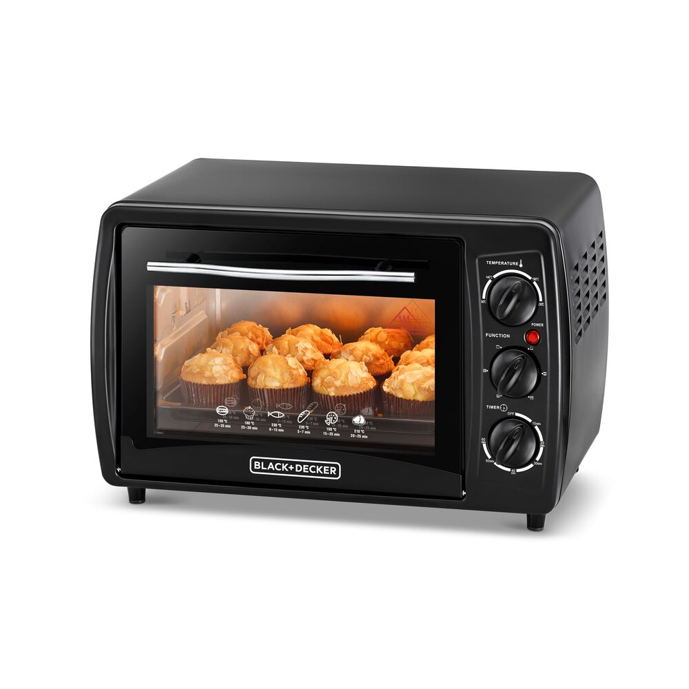 Brown Box  19L Double Glass Multifunction Toaster Oven with Rotisserie for Toasting/ Baking/ Broiling