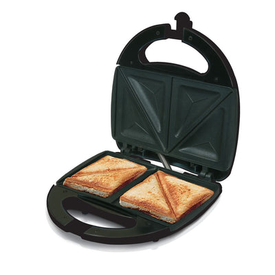 Brown Box 750W 2 Slice Sandwich Maker, Black