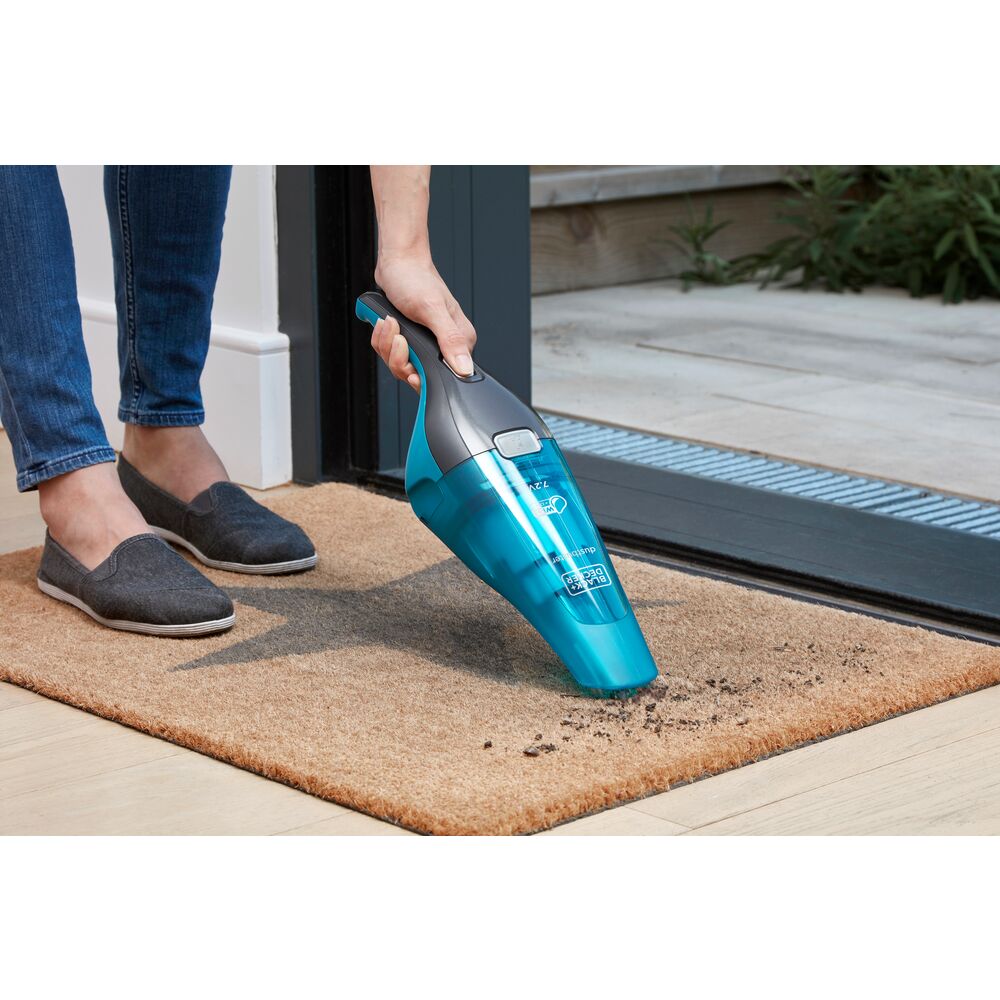 Brown box Cordless Dustbuster Handheld Wet & Dry Vacuum Cleaner, 7.2 V 1.5 Ah Li-Ion Battery with Charger Base, 385 ml, 14 Air Watts Suction Power