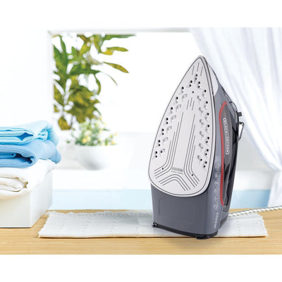 BLACK+DECKER 2200W 90g/min Steam Steam Iron With 380ml Capacity, Ceramic Coated Soleplate with Anti Calc Anti Drip, Self Clean and Auto Shutoff, Removes Stubborn Creases X2050-B5