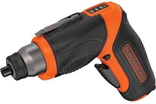 Brown Box 3.6V 1.5Ah Li-Ion Cordless Power Screwdriver with 2 Handle Position with 5 Screwdriver Bits , Orange/Black