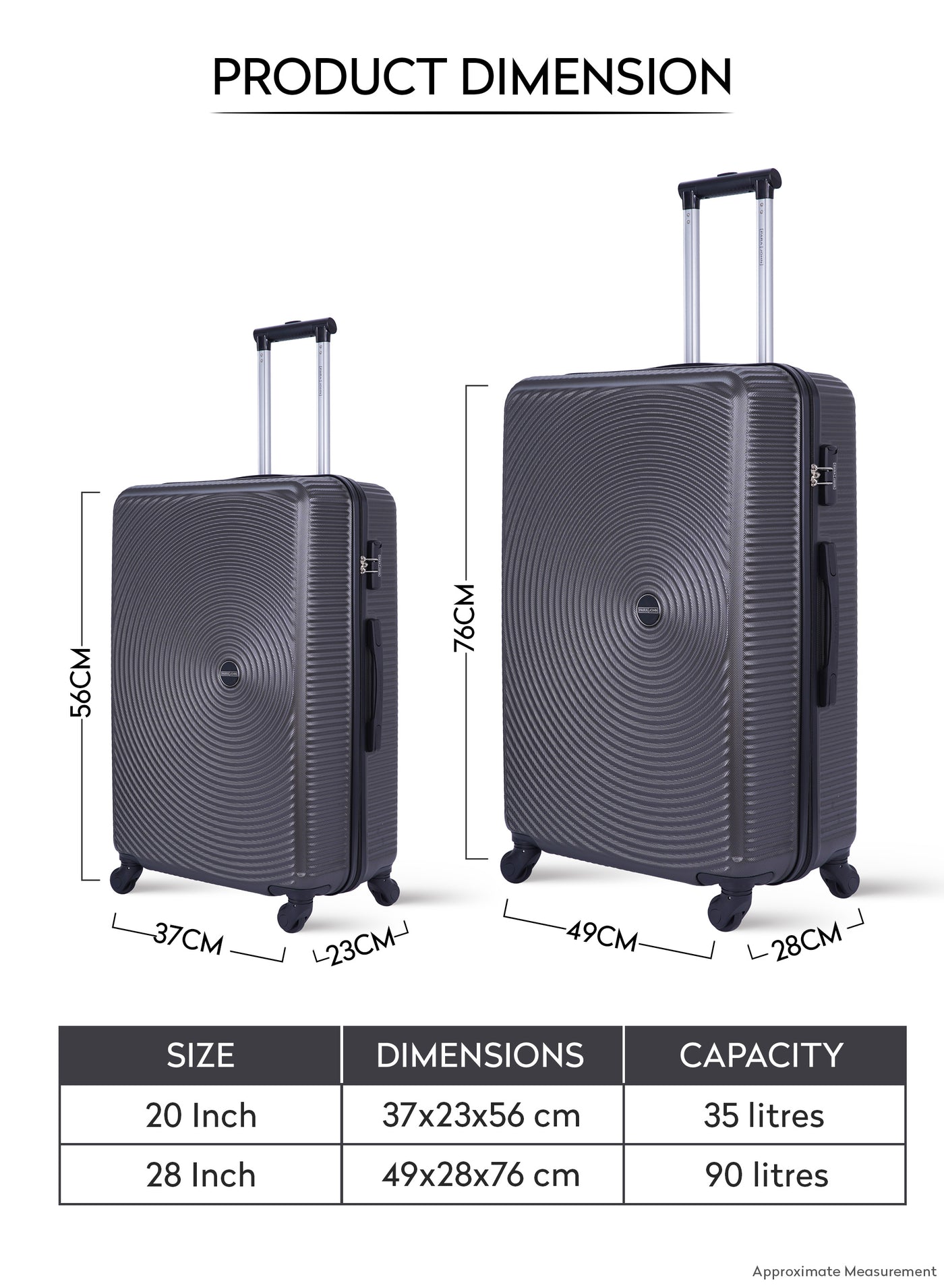 Astro ABS Hardside Spinner Luggage Trolley Set