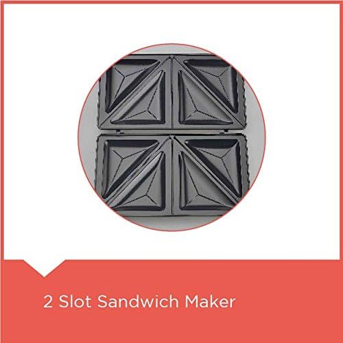 750W 2 Slice Sandwich Maker, Black