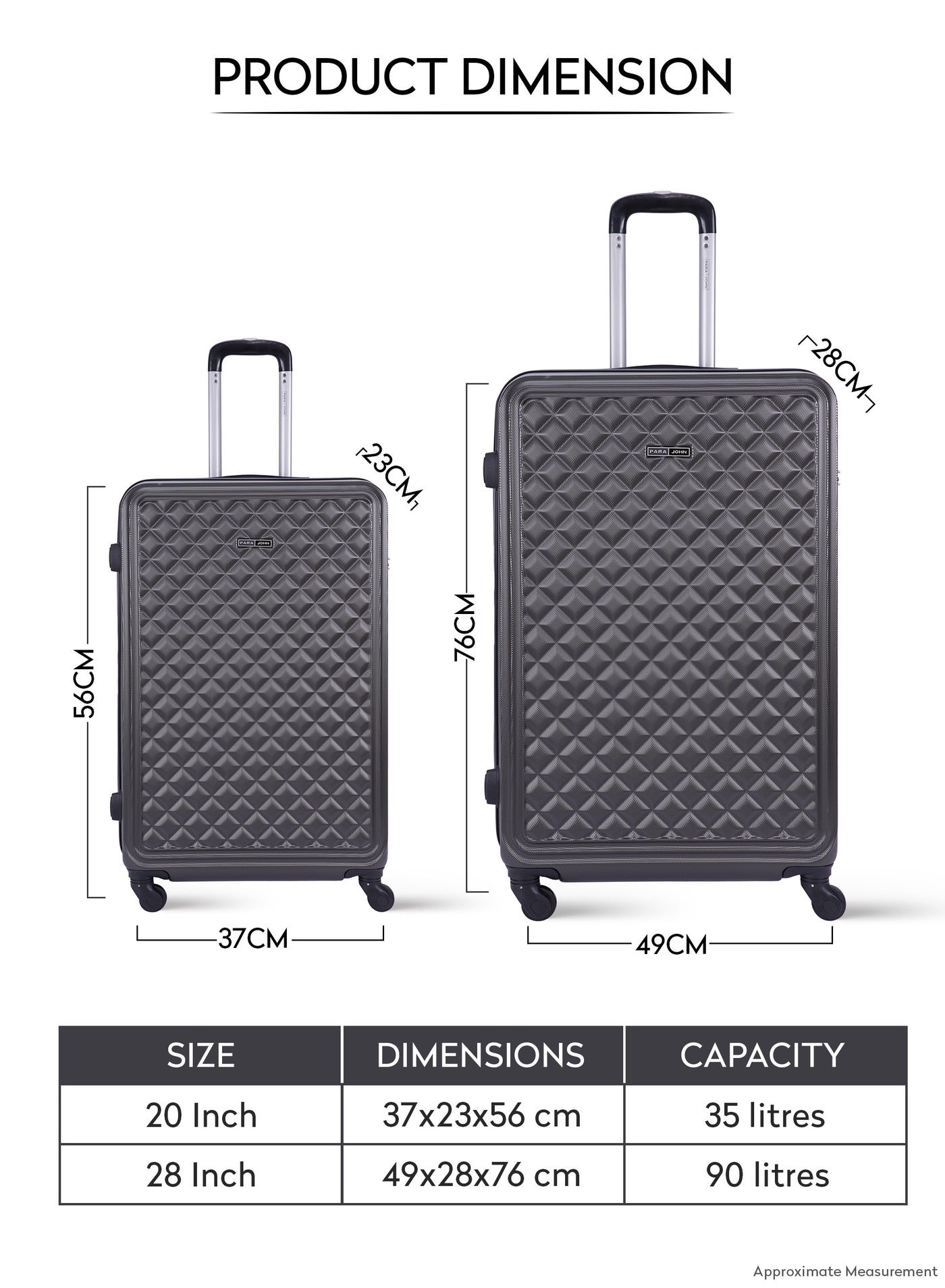Fantasy ABS Hardside Spinner Luggage Trolley Set