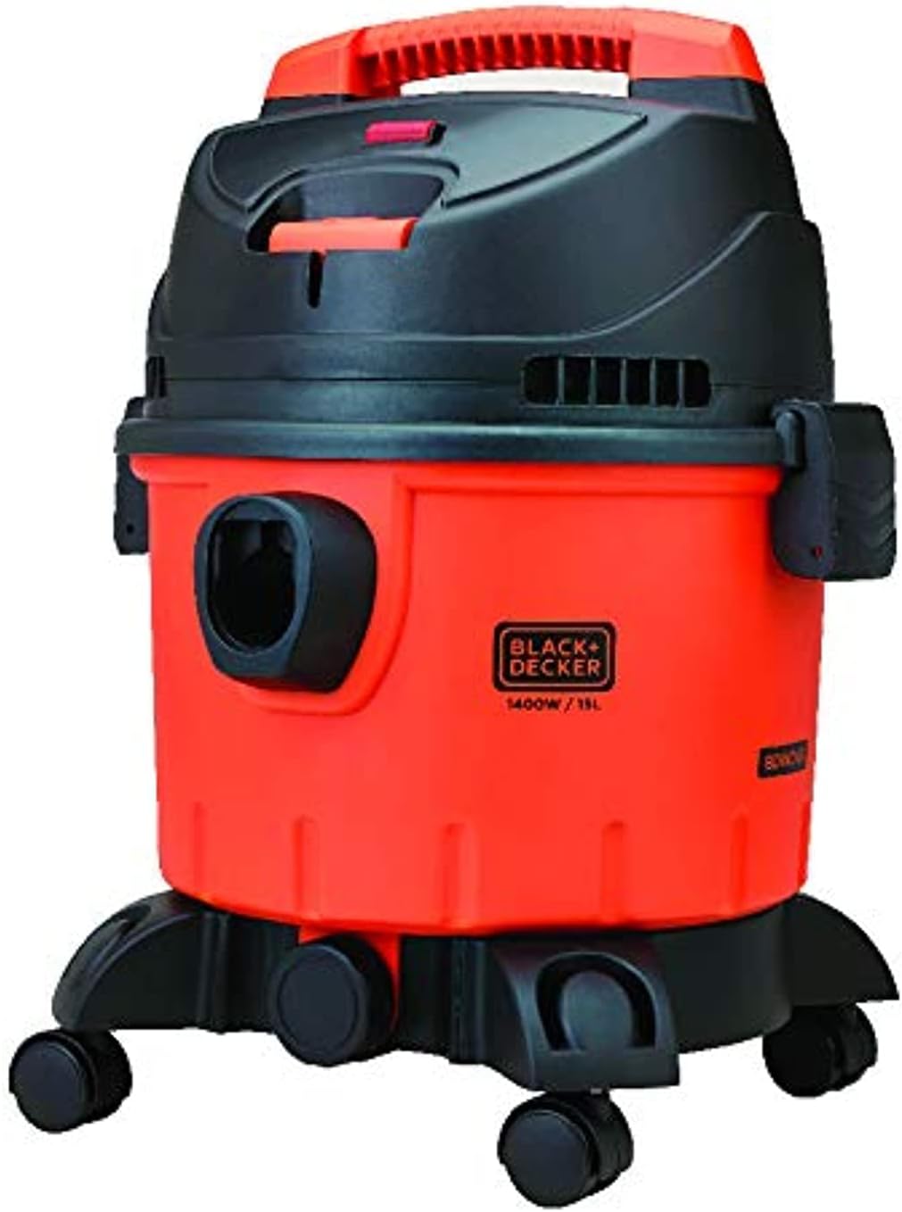 1200W 10 Liter Wet and Dry Tank Drum Vacuum Cleaner, Orange/Black