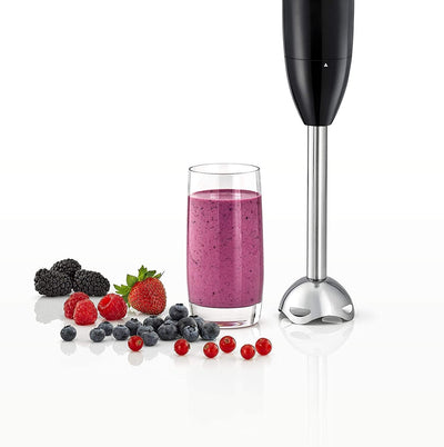 Brown Box 600W 3-in-1 Hand Blender with Chopper, Black