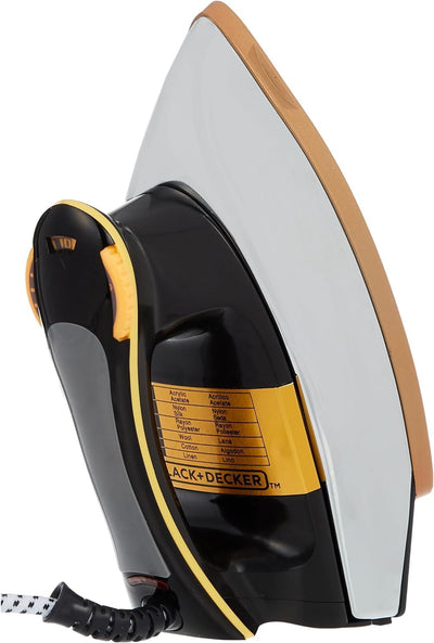 1200W Heavy Weight Dry Iron, Black/Gold