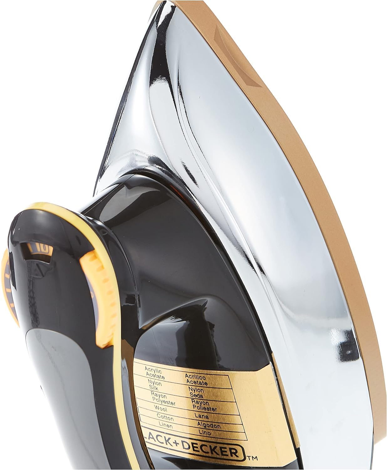 1200W Heavy Weight Dry Iron, Black/Gold