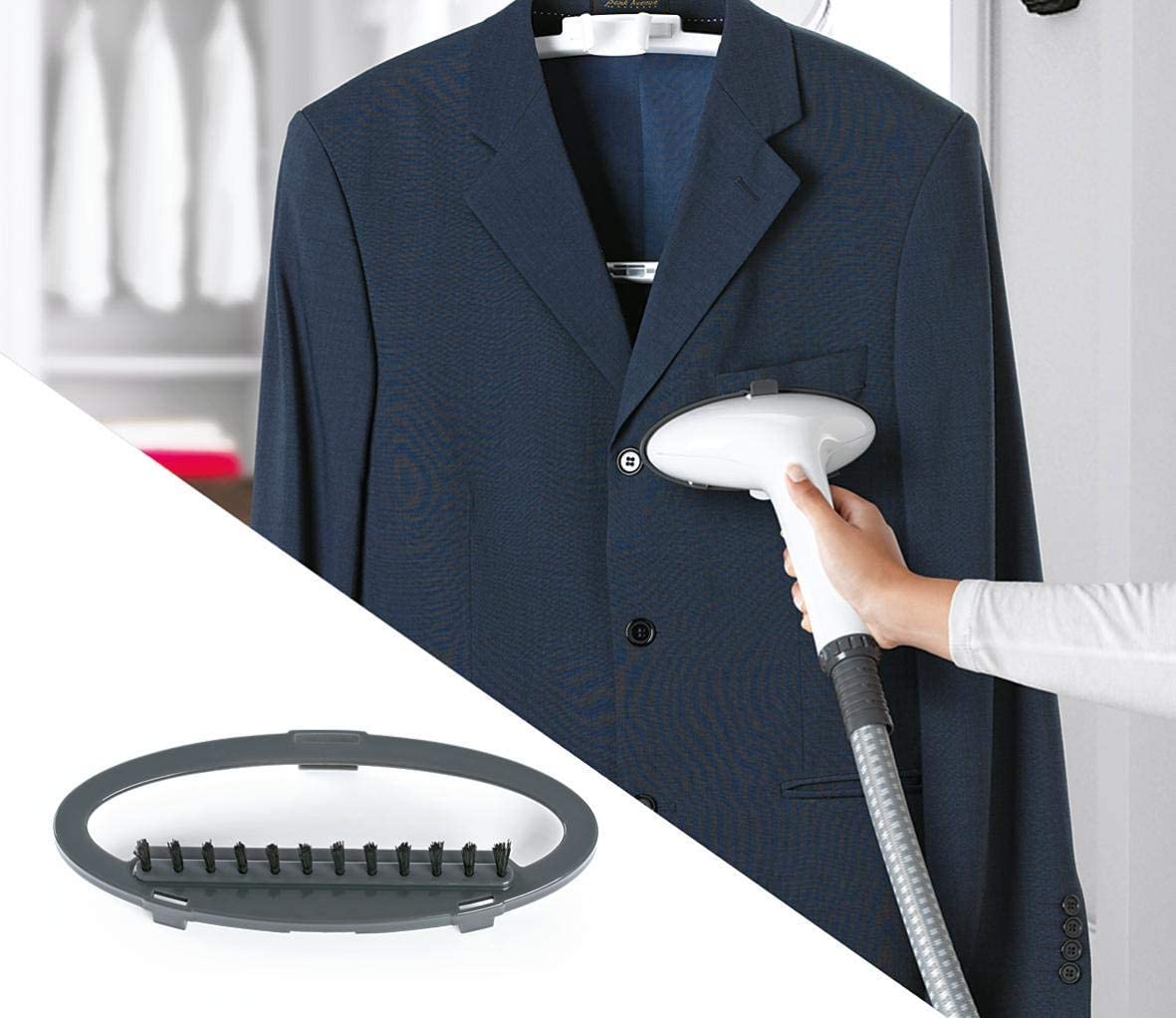 Brown Box Garment Steamer with Double Pole 2000 W 2.4 Liter 3 Stage White/Grey