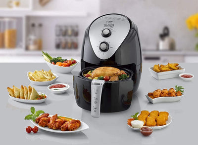 Brown Box Air Fryer Rapid Air Convection Technology Manual Control 1500W 3.5L