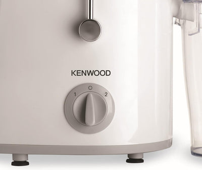 Brown Box - KENWOOD Juicer 800W Juice Extractor with 75mm Wide Feed Tube, 2 Speed, Transparent Juice Jug, Pulp Container, Anti Drip for Home, Office, Restaurant & Cafeteria JEP02.A0WH White