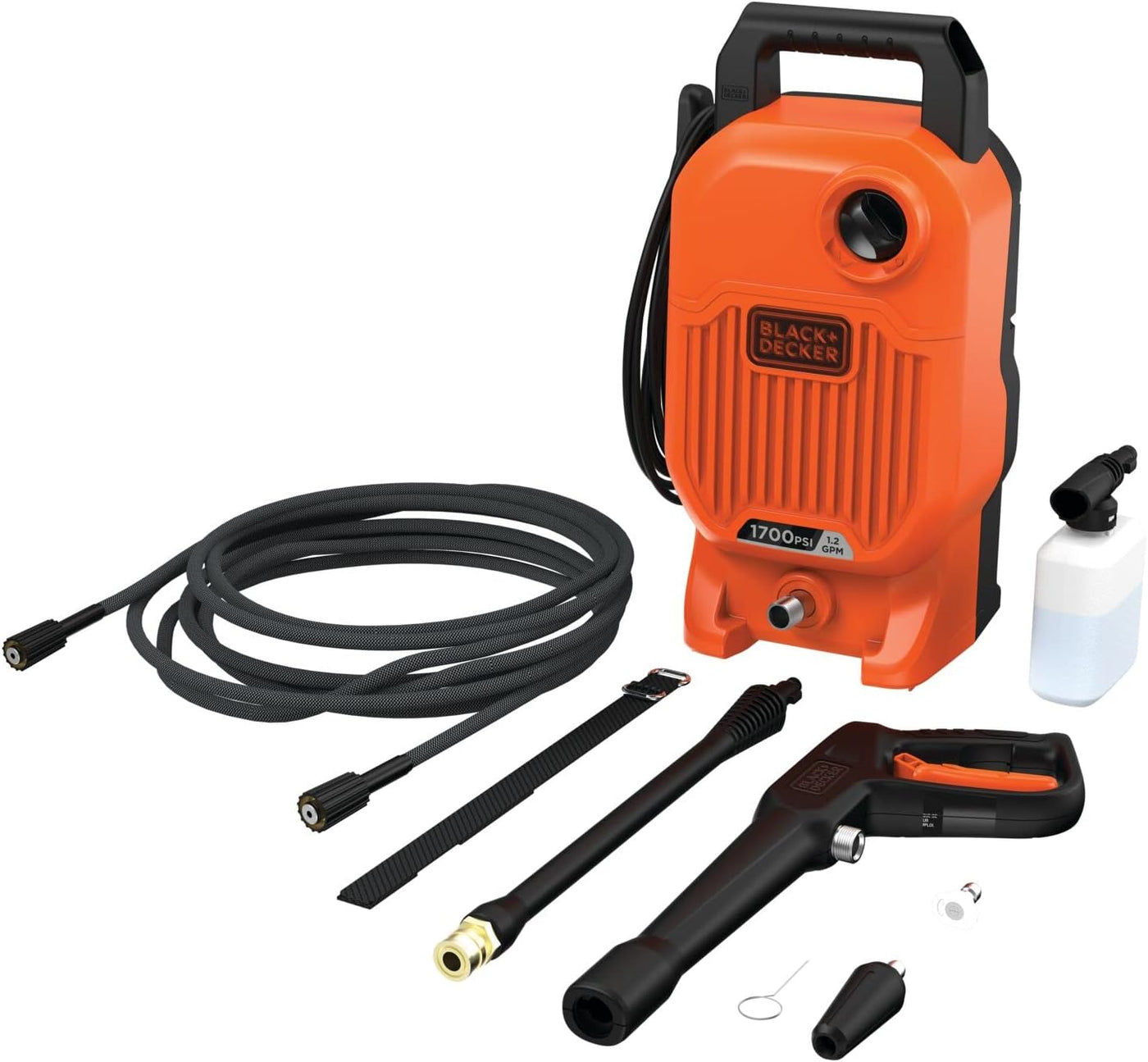 Brown Box BLACK + DECKER 1300W 110 Bar/1600 PSI Pressure Washer With Self Priming