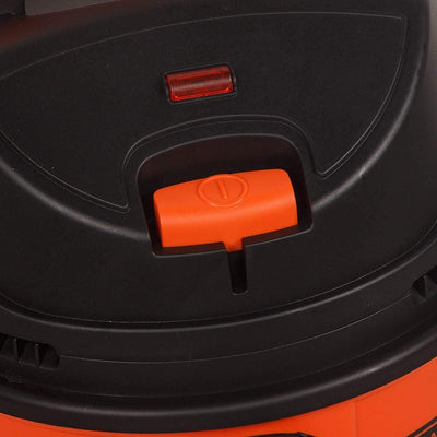 1200W 10 Liter Wet and Dry Tank Drum Vacuum Cleaner, Orange/Black