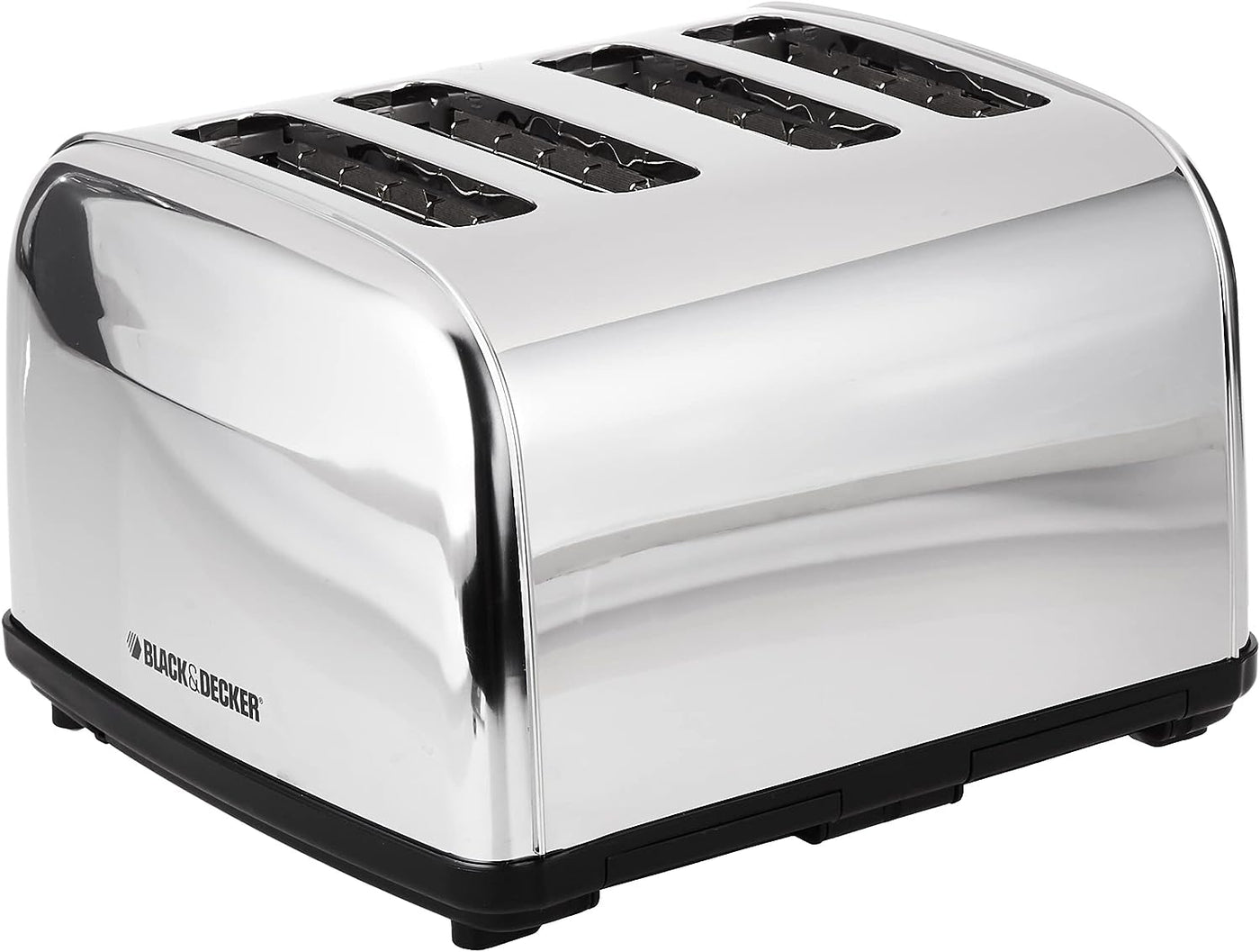 Brown Box 4 Slice Stainless Steel Cool Touch Toaster with Crumb Tray, Silver