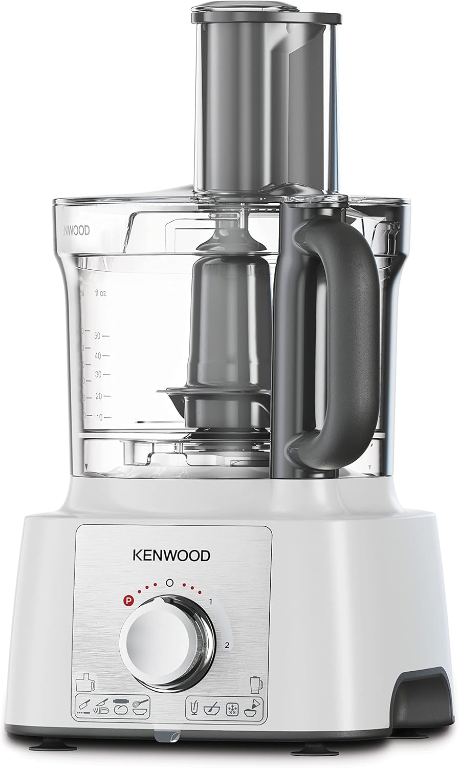 Kenwood Food Processor 1000W Multi-Functional With 3L Bowl, 2 Stainless Steel Disks, Blender, Grinder Mill, Whisk, Dough Maker Fdp65.400Wh White