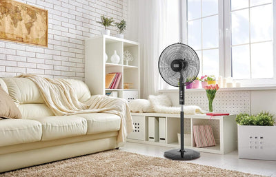 16 Inch Pedestal Stand Fan - Black