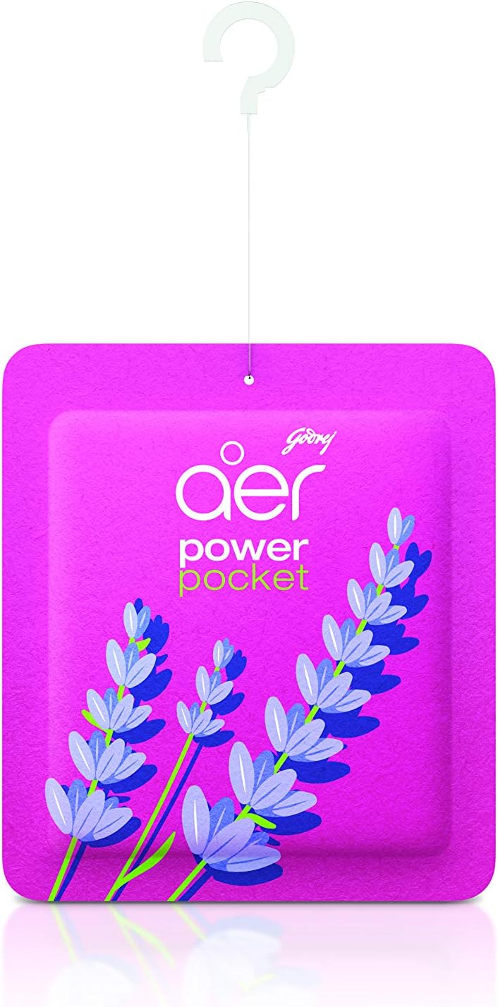 Godrej Aer Power Pocket Bathroom Fragrance, Lavender Bloom 10g