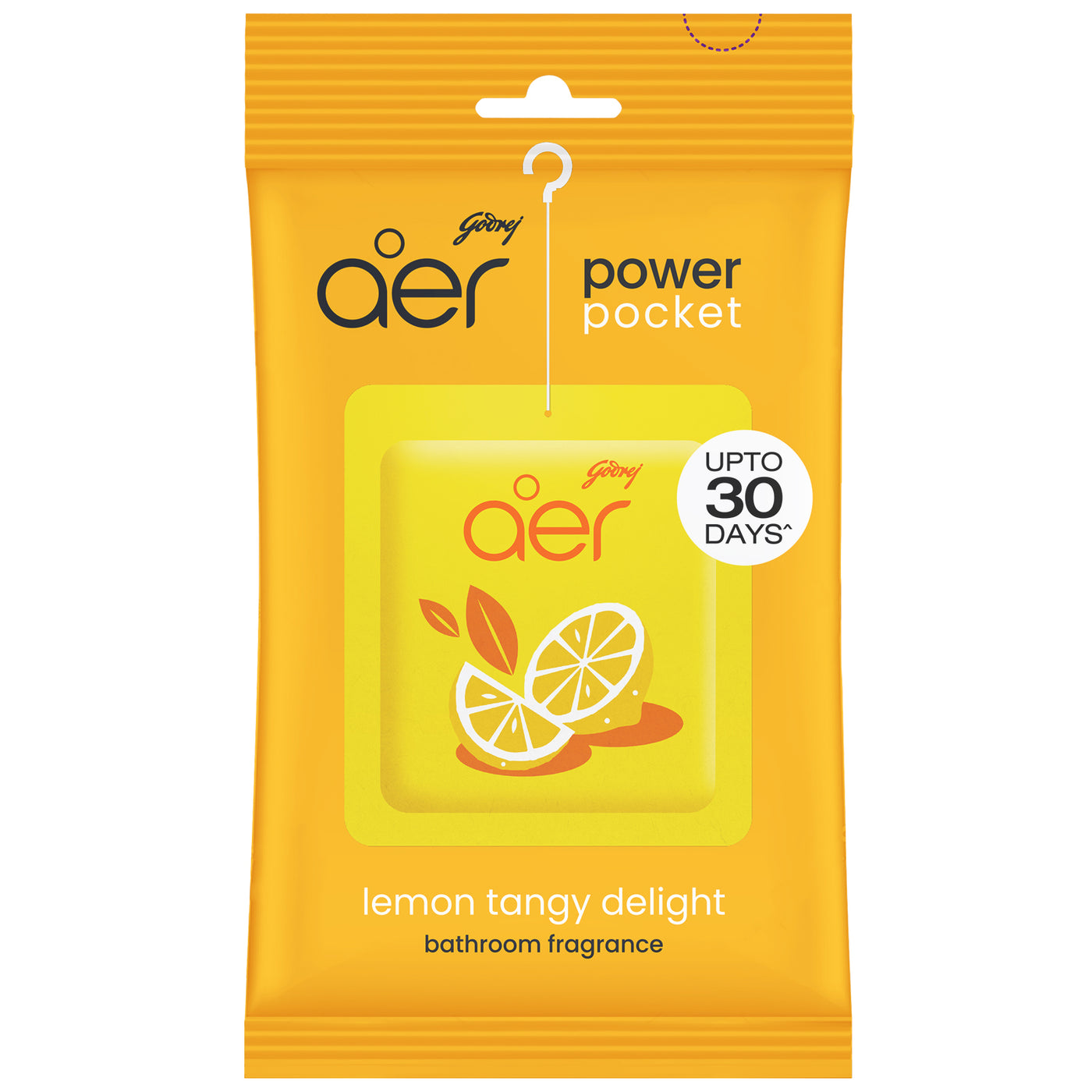 Godrej Aer Power Pocket Bathroom Fragrance -Bright Tangy Delight 10g