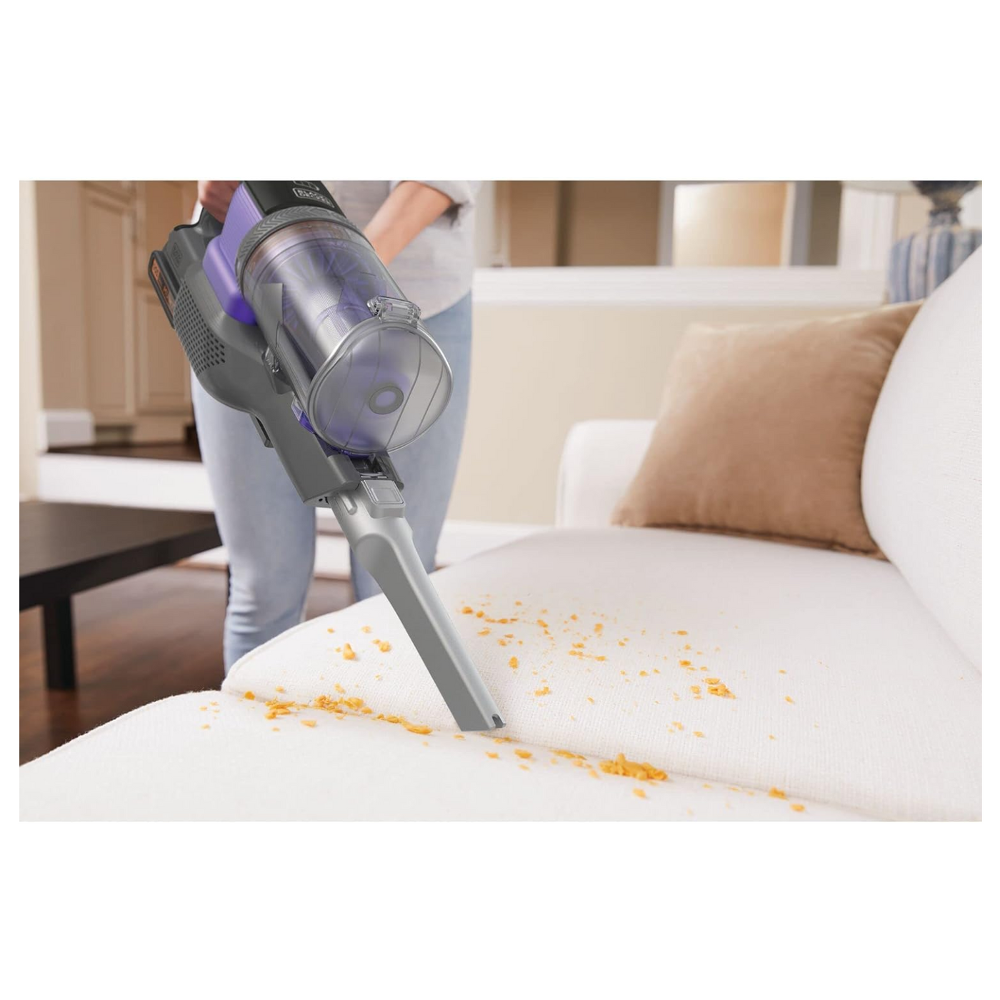 BLACK+DECKER 4-in-1 Cordless Powerseries Extreme Pet Stick Vacuum Cleaner 18V 1.5 Ah Purple/Grey BDPSE1815P-QW
