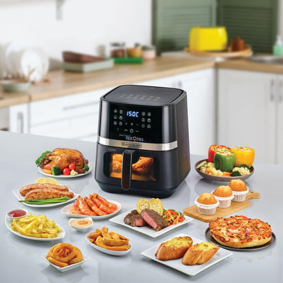 Brown Box Digital 12-in-1 Multifunction Air Fryer 1800W 8.5L/2Kg Capacity With Rapid Hot Air Circulation For Frying, Grilling, Broiling, Roasting, and Baking