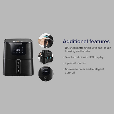 Brown Box Black & Decker Grand Digital AeroFry Air Fryer 4.3L, Black, AF700-B5
