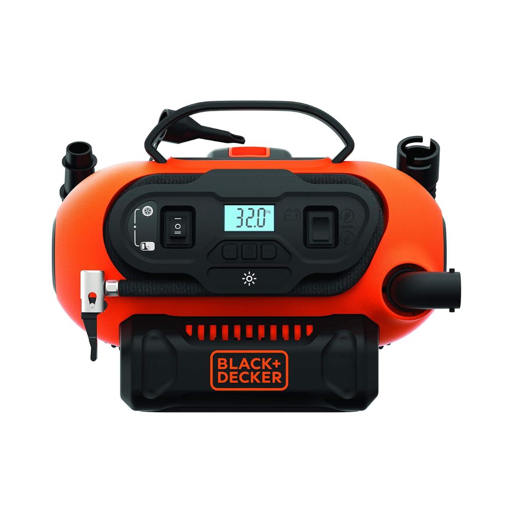 18V/12V 160PSI/11 Bar Cordless/Corded Multi-Purpose Air Compressor Inflator with Nozzles for Car, Cycles, Inflatables & Balls