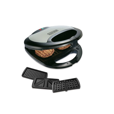 750w 3 In 1 Sandwich, Grill And Waffle Maker