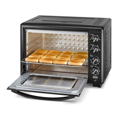 55L Double Glass Multifunction Toaster Oven with Rotisserie for Toasting/ Baking/ Broiling