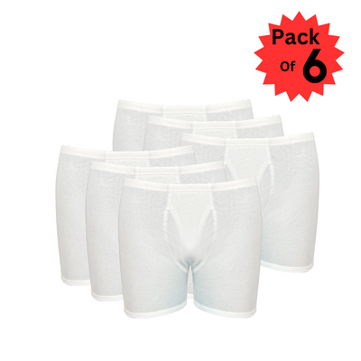Alphabet Boys Shorts White 6 Pack (11/12yrs)