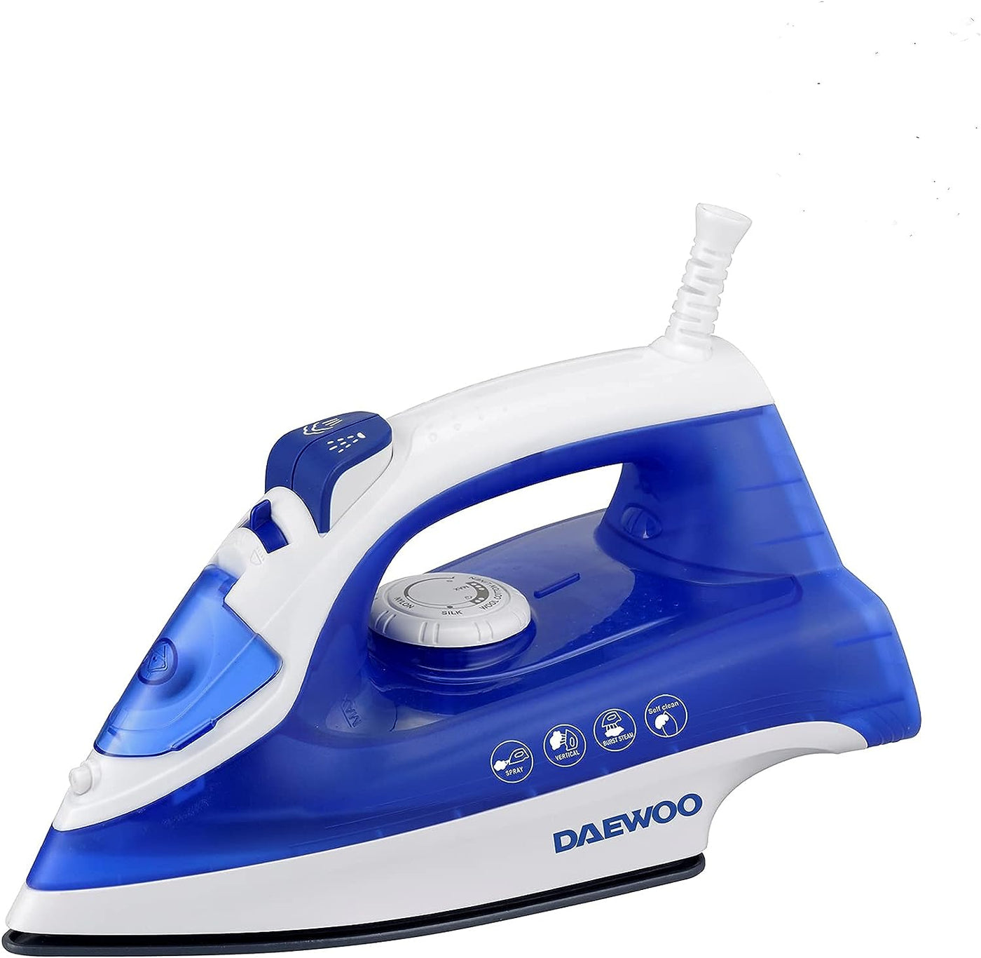 1800W Steam Iron with Non-Stick Soleplate, Self Clean, Spray & Steam Function Korean Technology Light Blue