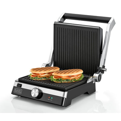 2000W Family Health Grill, Black/Silver