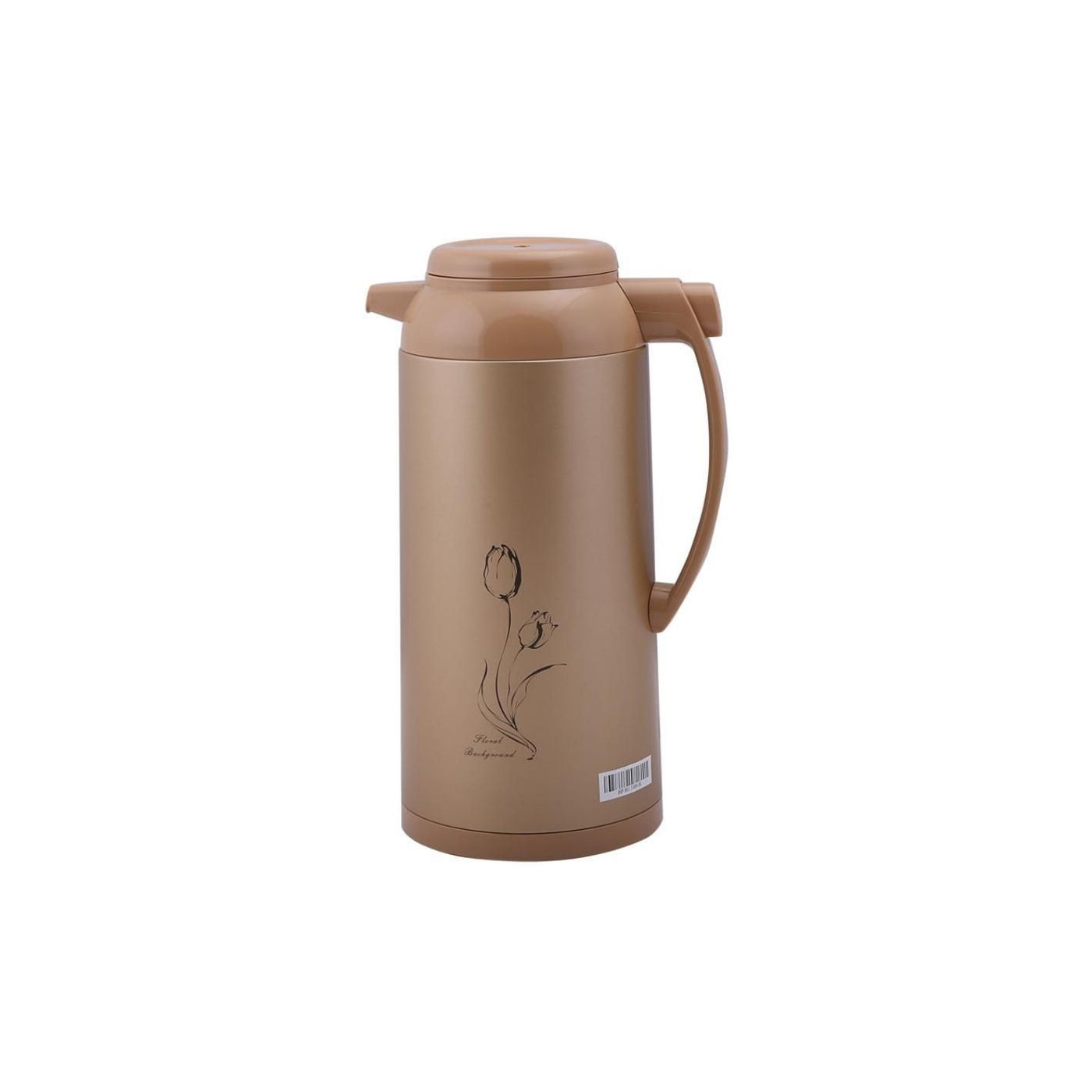 Geepas 1.6 L Vacuum Flask- GVF27013| Double-Walled Flask With Glass Inner, With Press And Pour Stopper| Keeps Your Drinks Hot Or Cold For Up To 24 Hours| Leak-Proof And Portable Design, Suitable For Indoor And Outdoor Use| Brown