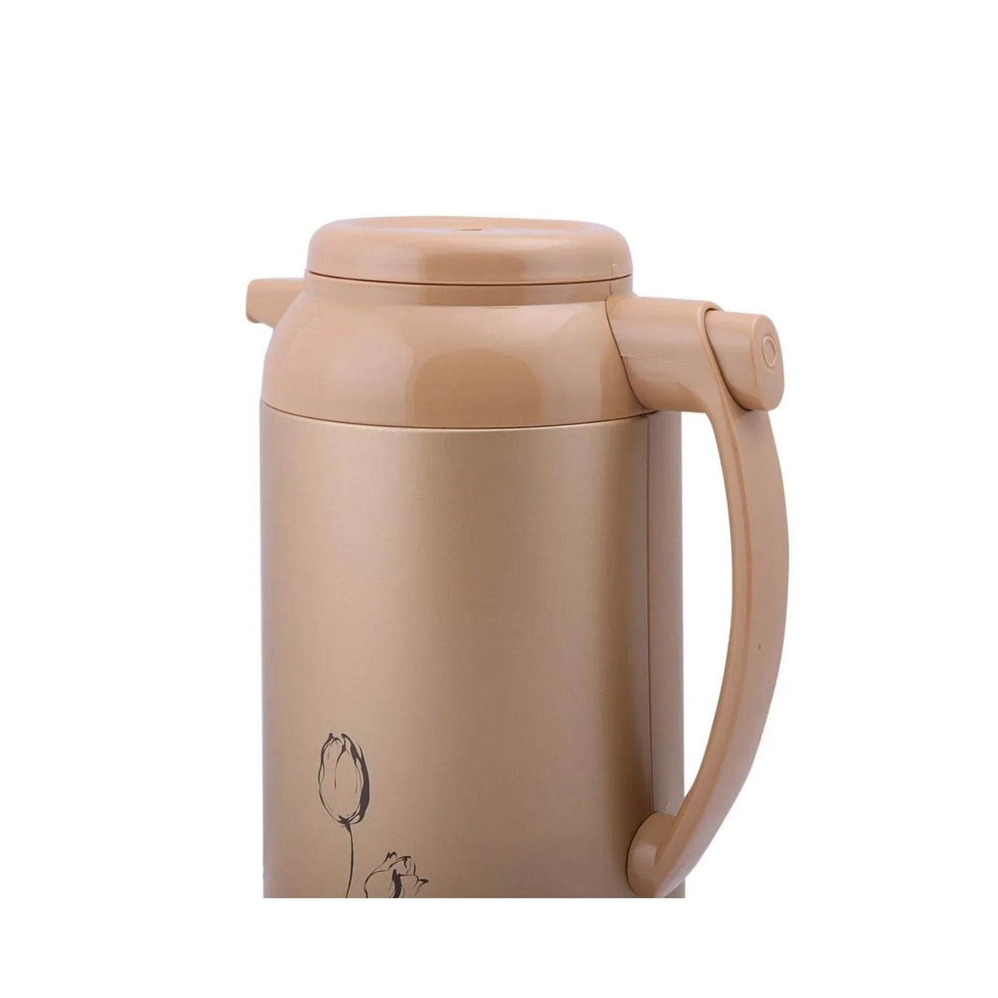 Geepas 1.6 L Vacuum Flask- GVF27013| Double-Walled Flask With Glass Inner, With Press And Pour Stopper| Keeps Your Drinks Hot Or Cold For Up To 24 Hours| Leak-Proof And Portable Design, Suitable For Indoor And Outdoor Use| Brown